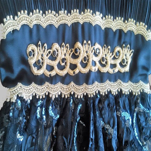 After Five Black Glamorous Sequin & tulle Party Cocktail Dress - Picture 5 of 11